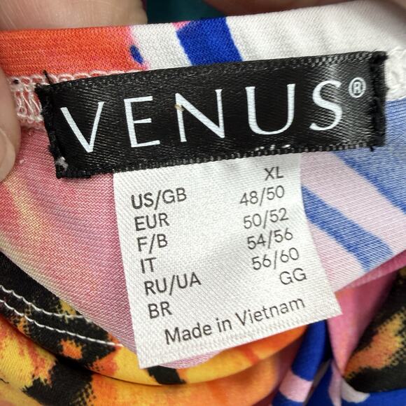 VENUS size XL Halter Mini Cover-Up Dress Floral Ruched Side Pullover Beach - Picture 13 of 13